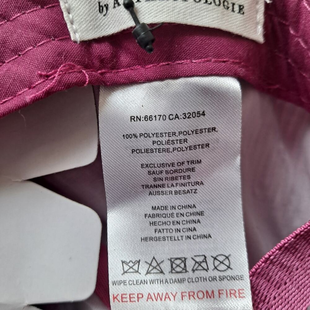 NWT Anthropologie Corduroy Baseball Cap Adjustable Buckle Strap Pink Womens OSFA - Picture 10 of 10
